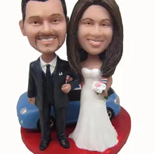 Экспресс- Персонализированная кукла с качающейся головой свадебное Подарочное свадебное украшение из полистоуна на заказ кукла