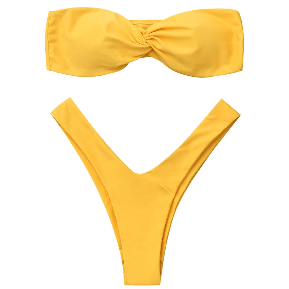 Купальник LANGSTAR Женский бикини с высокой талией без бретелек|suit suit|suit womensuit thong |