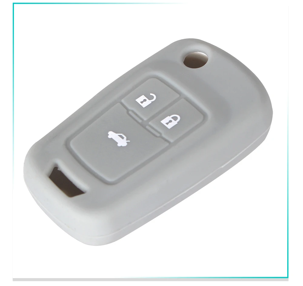 Dandkey силиконовый чехол для ключа автомобиля 3 кнопки для Chevrolet Cruze 2009- седан хэтчбек аксессуары для ключа автомобиля чехол