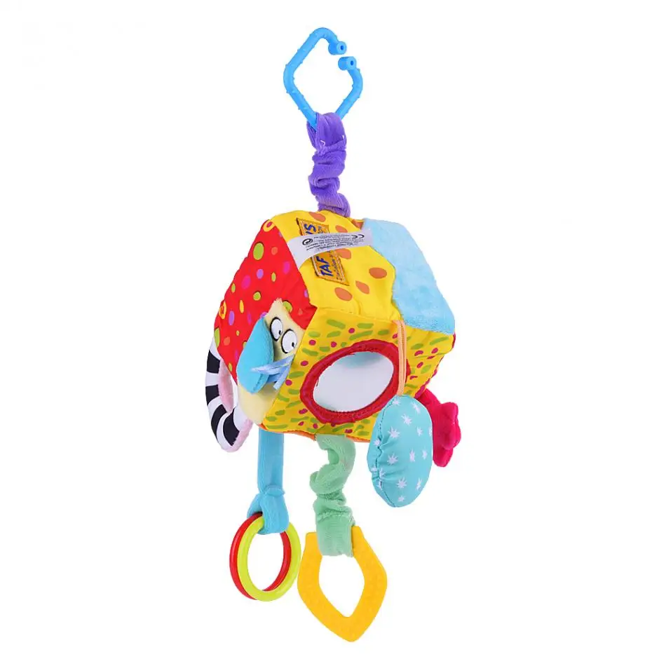 Infant Cloth Block Clutch Cube Rattle Toy Multifunctional Baby