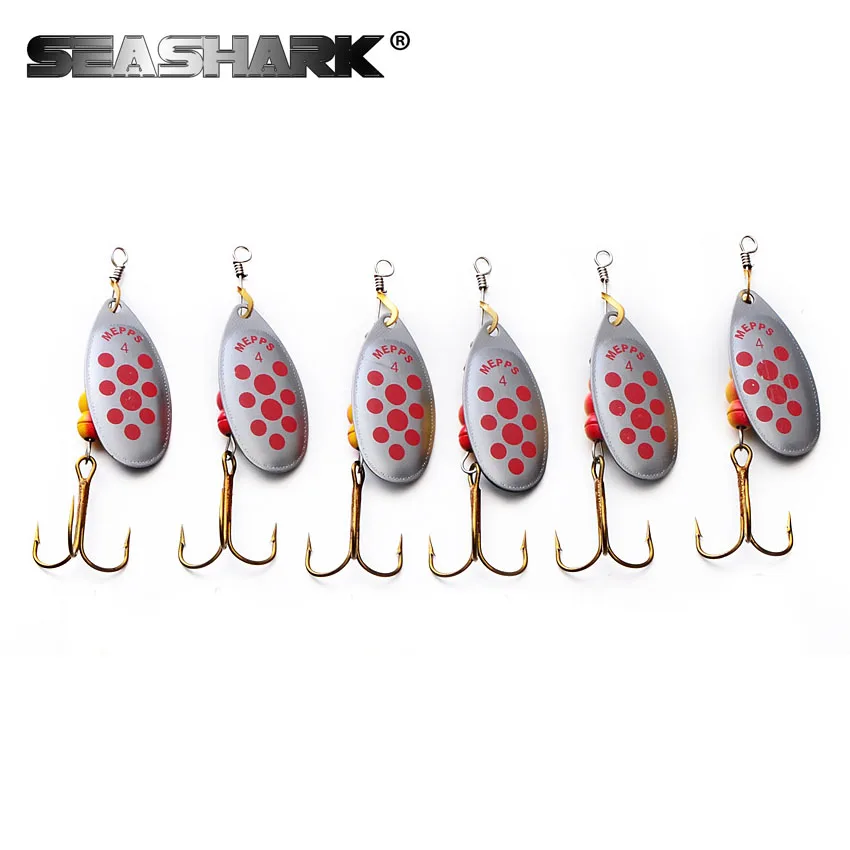 SEASHARK 5шт /много Размер1-Size5 Рыбалка крючок приманки Mepps spinner ложка приманки с Крючки Рыбалка джиг Anzuelos де песка