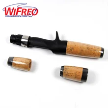 Wifreo 1 مجموعة لينة قبضة قضيب مقبض الفلين الانقسام بايتكاست الصيد رود بناء وإصلاح diy السمك مع البلاستيك بكرة مقعد الخلفي قبضة(China)