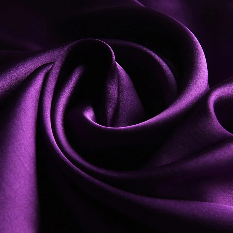 Натуральный шелк роскошный женский шарф бренд натуральный шелк из Ханчжоу Шали Обертывания для женщин сплошной шарф Шелковый платок - Цвет: Purple