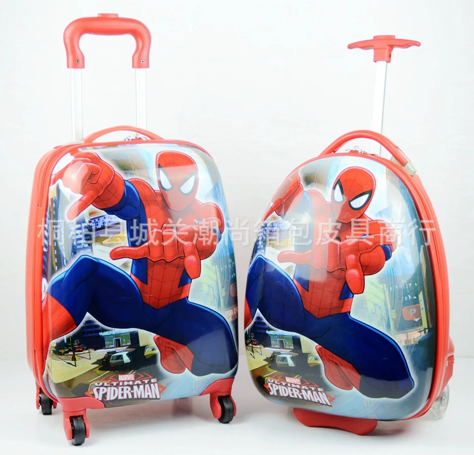 16 18 дюймов Детский чемодан на колесиках багажная коробка универсальные колеса дорожные сумки surper hero Spiderman