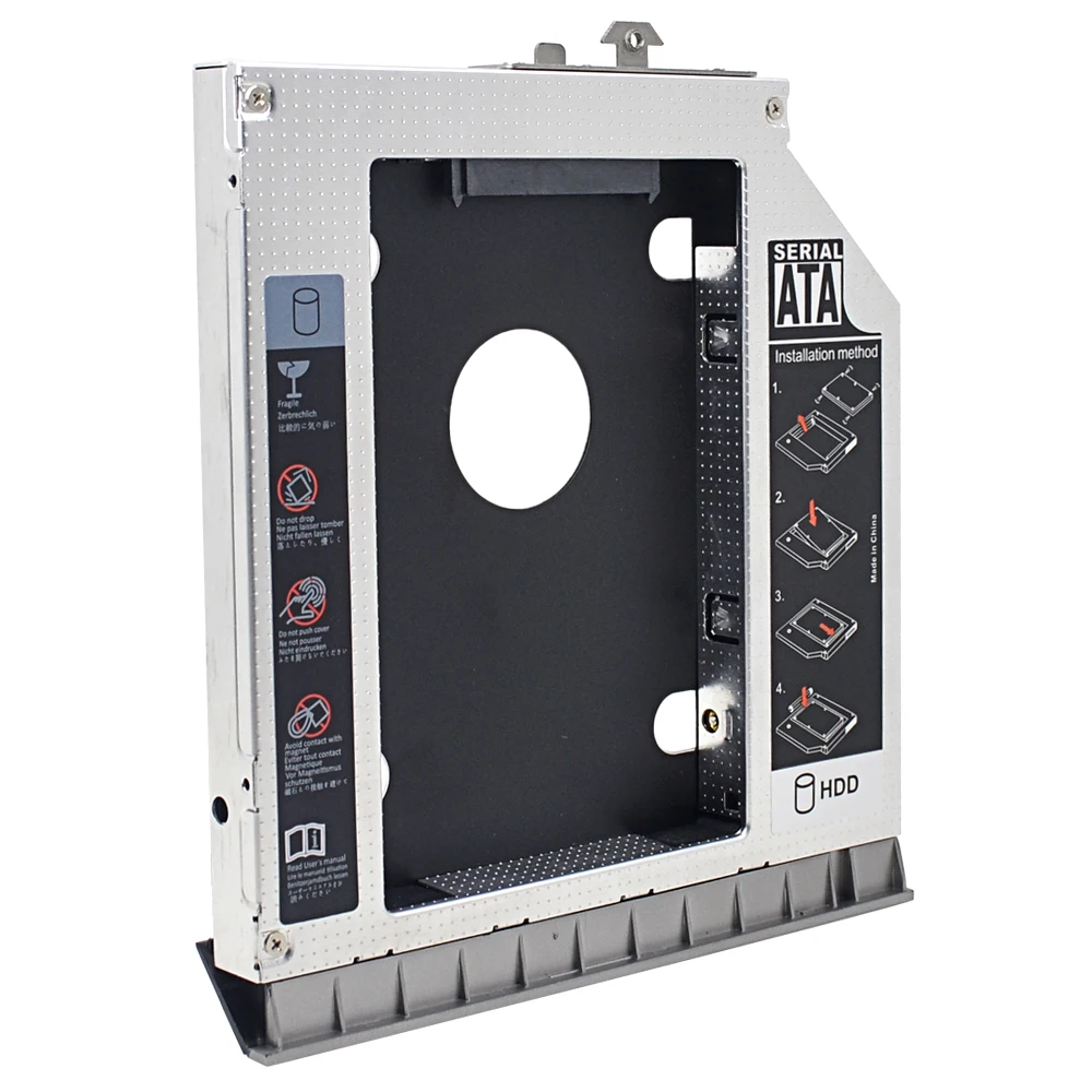Высокое качество 2nd HDD Caddy 12 7 мм SATA III 2 5 "SSD жесткий диск чехол для HP EliteBook 8460p 8470p