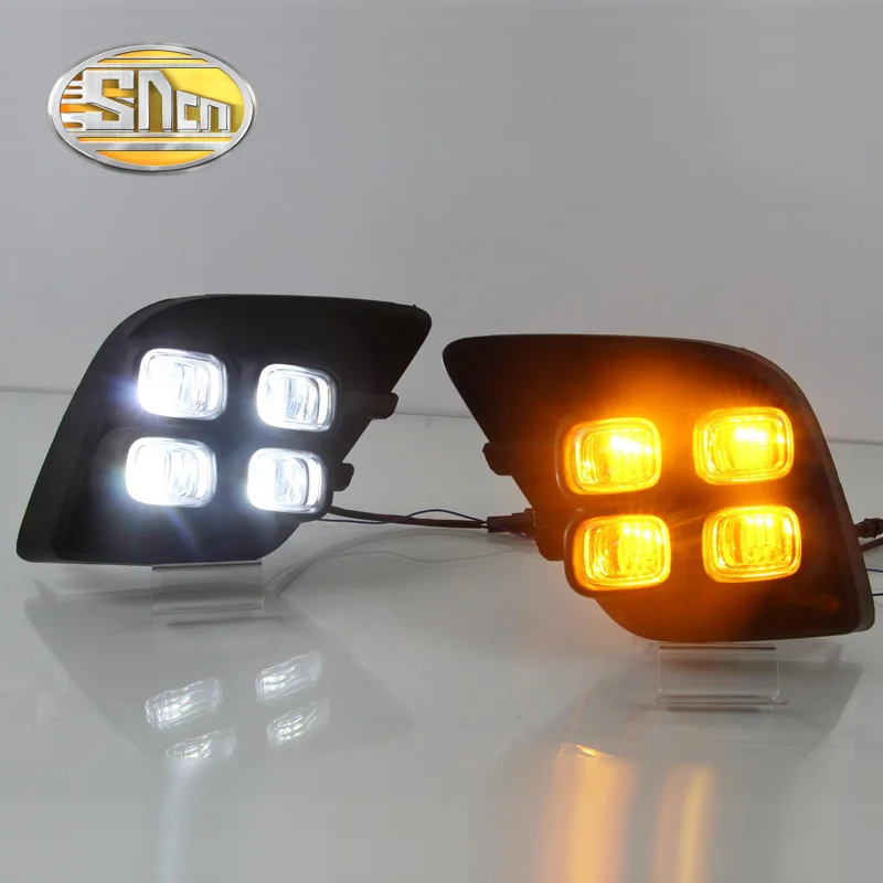 SNCN 2 шт. светодиодный фонарь дневного света для Toyota Hilux Revo автомобильные аксессуары водонепроницаемый 12 В DRL Противотуманные фары украшения