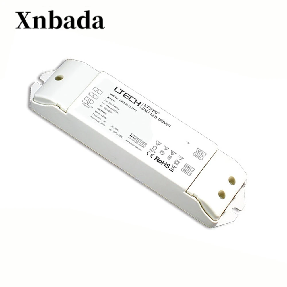 

LTECH DALI-36-12-F1P1 led dimming driver;AC100-240V input;DC 12V 3A 36W output CV driver