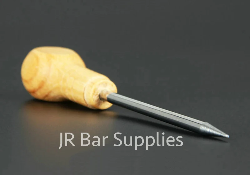 Professional Carbon Steel Ice Pick with Hardwood Handle, 7.3-Inch