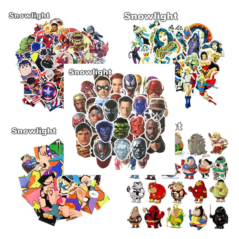 

11Style Wholesale 25pcs-100pcs Marvel Super Hero Stickers For Computer PS4 Phone Laptop TV Fridge Waterproof DIY Decal Sticker