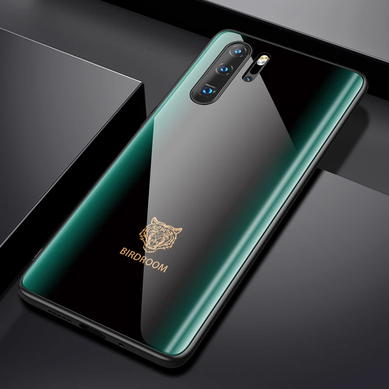 LSJS Для huawei P30 Pro изогнутый стеклянный чехол P30 Pro Чехол Противоударная задняя крышка силиконовый мягкий край для huawei P 30 Pro защитная оболочка - Цвет: LSJS