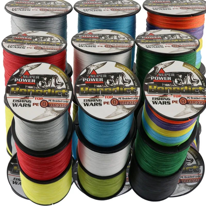 super longline fishing line 1000M 8strands 6LB 300LB strong fishing