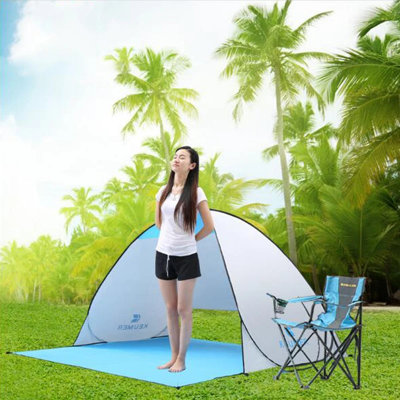 

Automatic Camping Tent Ship From RU Beach Tent 2 Persons Tent Instant Pop Up Open Anti UV Awning Tents Outdoor Sunshelter