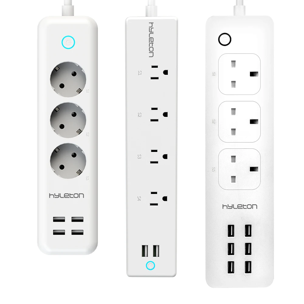 Умный блок питания Hyleton Wi Fi штекер 3 AC выход 4 USB ЕС/Великобритания/США пульт