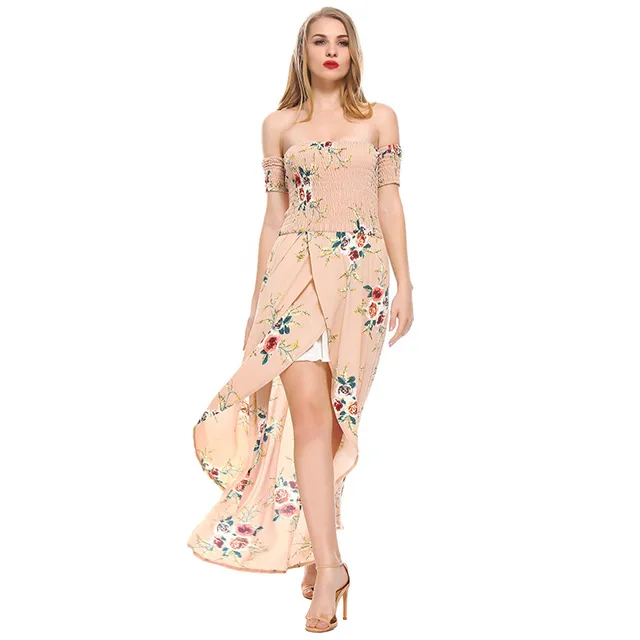 Off Shoulder Las Boho Beach Dress 2018 Summer Long Maxi Womens Off Shoulder Las Boho Beach Dress 2018 Summer Long Maxi Womens Strapless Bohemian Dresses Fl Elegant