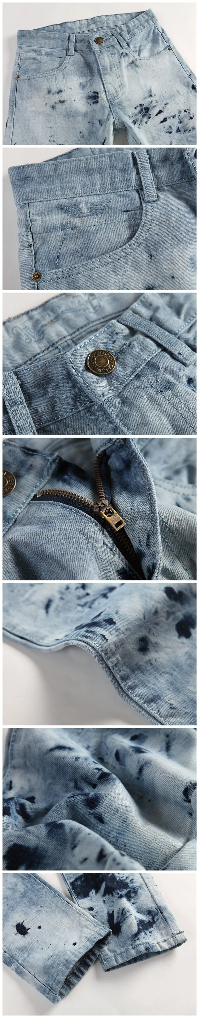 Новое поступление CosMaMa фирменные фабричные дизайнерские облегающие джинсы с американским флагом байкерские модные джинсы для мужчин