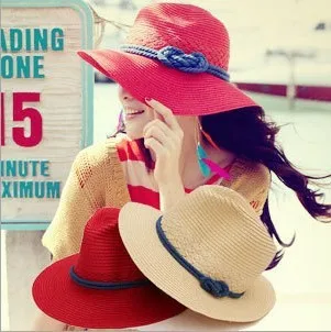 

HOT Style freeshipping adult women girls fashion sun hat uv protect summer beach hat red beige