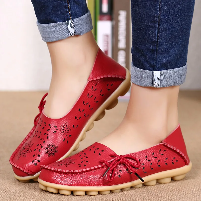 Womens Flats Loafers New Women Real Leather Shoes Moccasins Mother Loafes Soft Women Brand Shoes 2017 Woman Soft Sole red black Womens Flats Loafers New Women Real Leather Shoes Moccasins Mother Loafes Soft Women Brand Shoes 2017 Woman Soft Sole red black