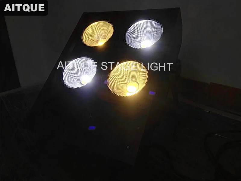 US $555.40 FlycaseLed theatre light wash warm white 4x100w dmx led audience blinder cool white dmx stage light flycase