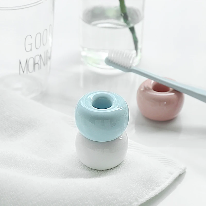 Mini Vintage Ceramic Toothbrush Holder Porcelain Tooth Brush Stand