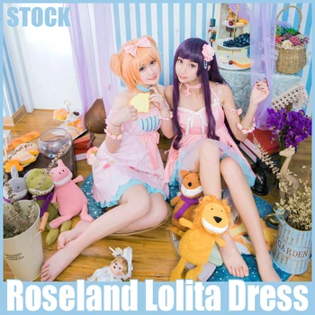 

[Stock] Anime Cardcaptor Sakura Tomoyo Roseland Lolita Dress Summer Girls Tea Party Cloth Cosplay costume Full set S-XL New 2017