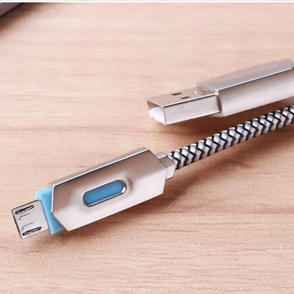 USB3.1 нейлоновый Плетеный светодиодный кабель type-C для синхронизации данных и синхронизации с Android ток поддержки: 2.1A 56