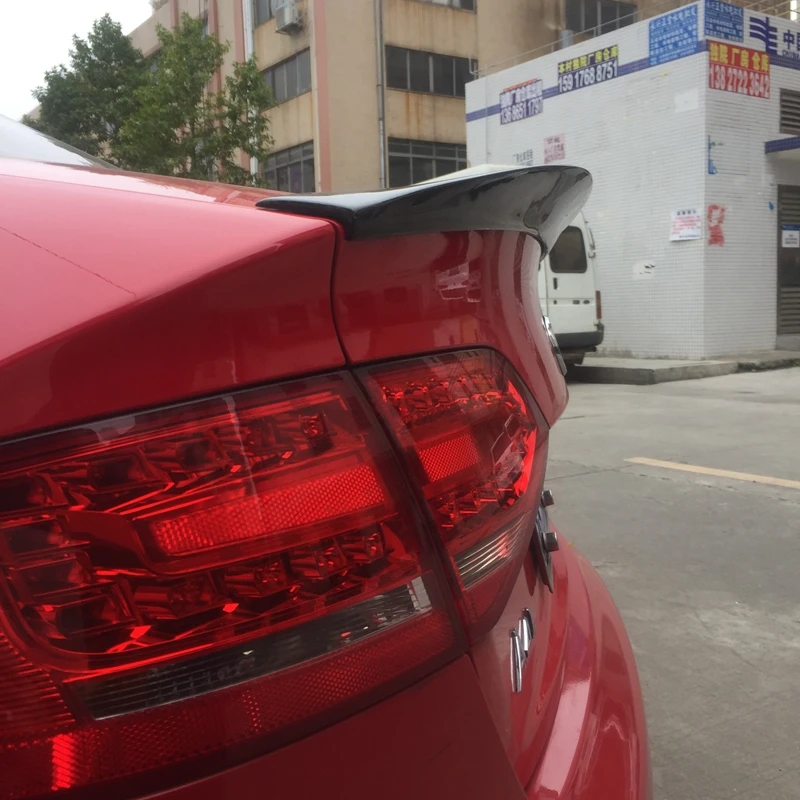 Для Audi A4 S4 B8 B8.5 4 Двери Седан 2009 2012 HK стиль высокое качество карбоновое волокно заднее крыло крыша задний ящик украшенный спойлер