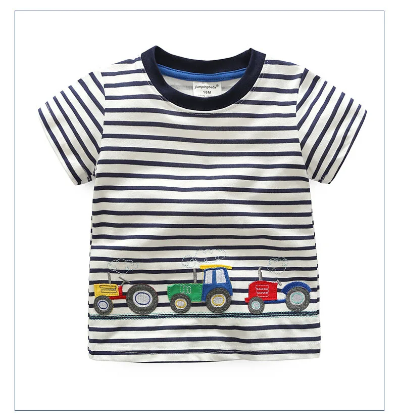 2017 New Brand top quality kids clothing summer boys short sleeve O-neck t shirt Cotton embroidery cartoon striped tee tops HTB1R1.bQFXXXXcJXpXXq6xXFXXXD - 2017 New Brand top quality kids clothing summer boys short sleeve O-neck t shirt Cotton embroidery cartoon striped tee tops