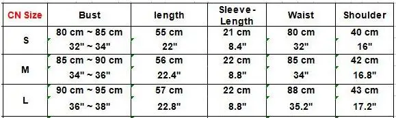 size xxs-L
