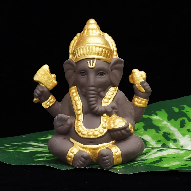 Декор для дома Ganesha статуэтки Будды керамическое украшение фиолетовый песок