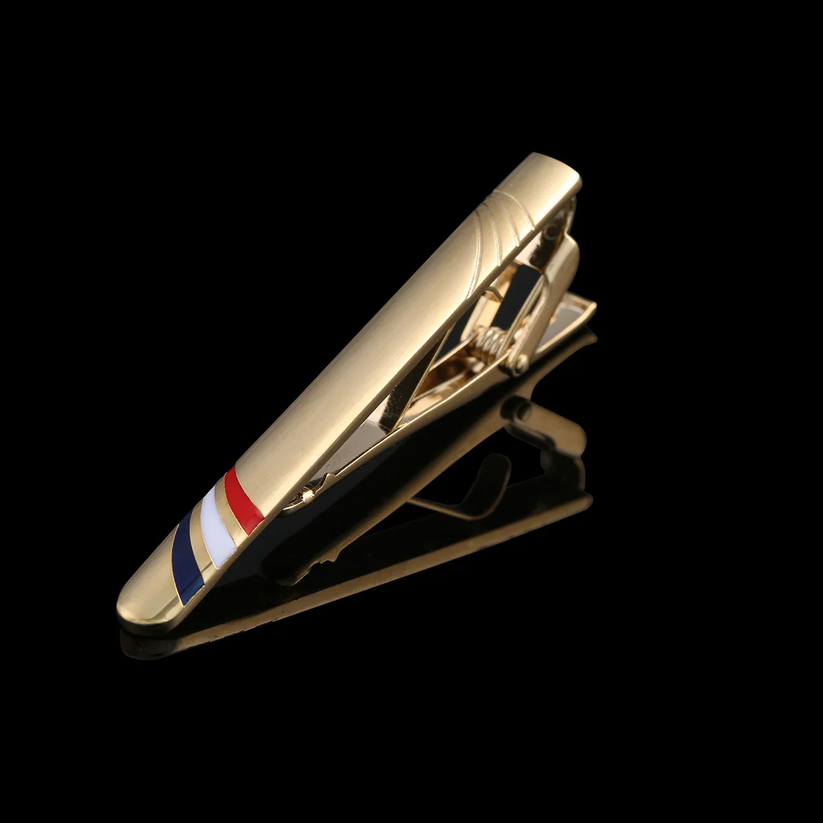 2022 New High Quality Gold Color Pattern Men's Shirt Tie Clip Business