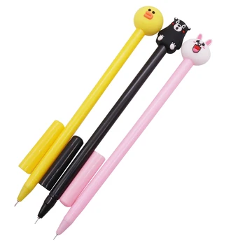 

3 pcs 0.38mm Needle Refill Gel Pen Three-dimensional Animal Water Pen Signature Pen Super Cute Cartoon Writing Pen