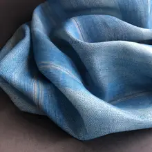 Высококачественная ткань рами высокого класса женское платье cheongsam рубашка ручной работы tissu водная волна синий поперечный секционный пэчворк