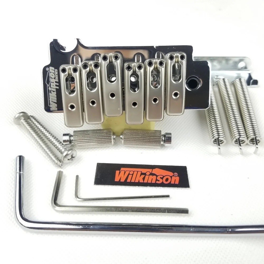 New Wilkinson 2 post point Double swing Electric guitar tremolo bridge Tremolo System Chrome silver WOV10