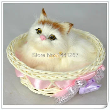 

Lovely small round cat simulation animal plush toys children's toys pretend play