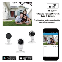 Câmera inteligente homtrol webcam mini ação esporte câmera ip wifi cctv câmeras sem fio night versão