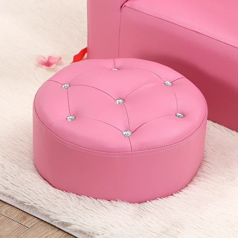 Korean Children's Furniture Chair Quality Crown Combination Sofa with Stool Children Seat Sofa Set 58x40.5x48cm 4 Colors