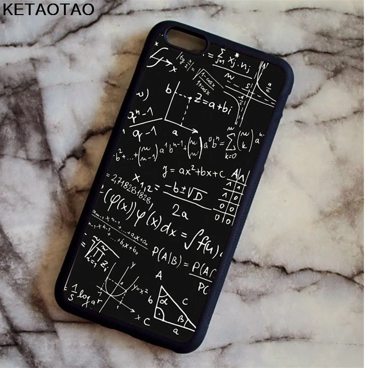 KETAOTAO Math Physics Formula стильные чехлы для телефонов iPhone 4S 5S 6 6S 7 8 X PLUS Samsung S7 Чехол Мягкий
