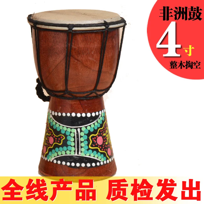 African Djembe 4 Inch Percussion Hand Drum For Sale Wooden Jambe/ Doumbek Drummer with pattern