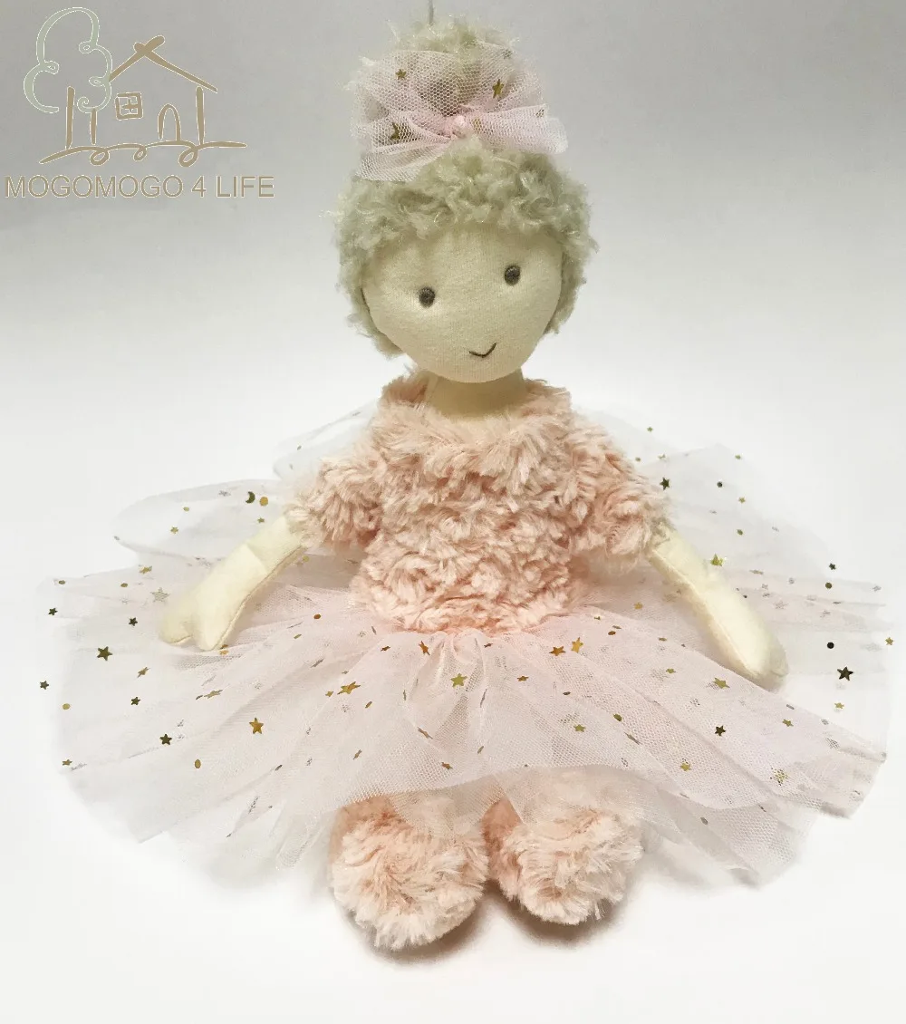 Luxury 37cm hand made Girl's Lovely Cute Plush Doll Toy Dress Girl Doll