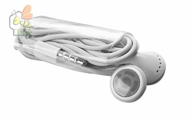 White Earphones headset with Mic Handsfree for iPod iPhone 4 4G 4S