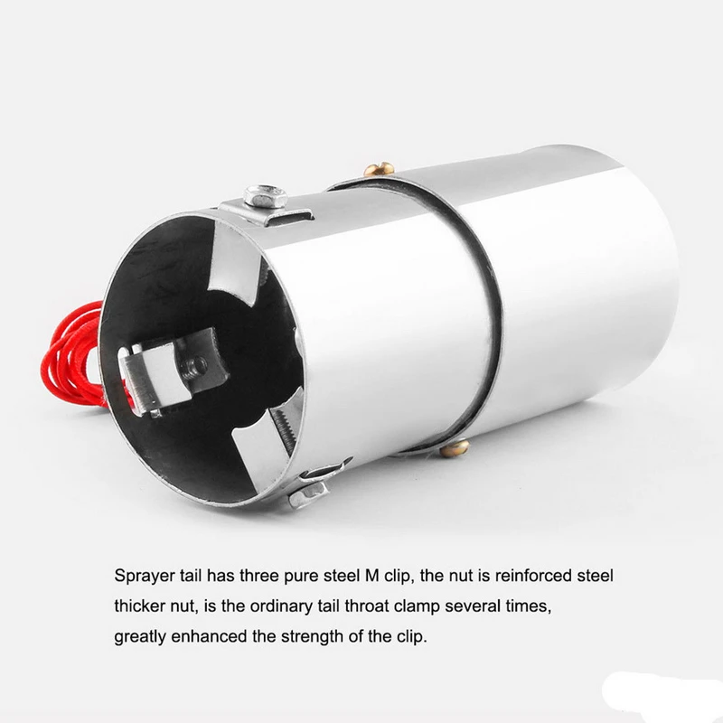 Universal  Car Straight Spitfire Flaming LED Red Light Exhaust Pipe Muffler Tip