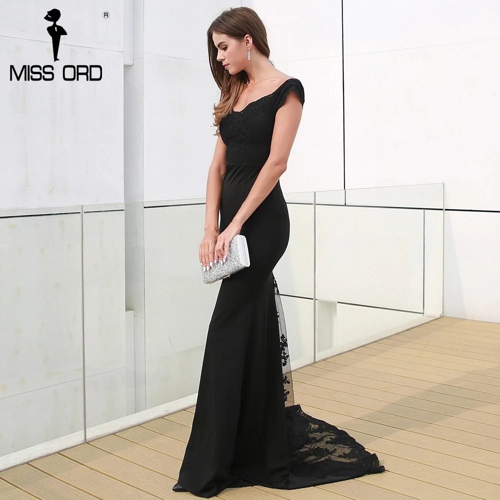 Missord сексуальное кружевное элегантное вечернее платье в пол с открытой спиной облегающее FT3900-1