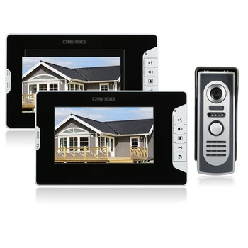 

OWSOO 7 Inch Video Door Phone Doorbell Intercom Kit 2Indoor Monitor 1 Outdoor Camera Night Vision Hands-free Call Home Security