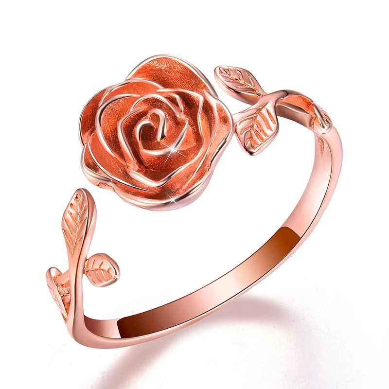 

Lotus Fun Real 925 Sterling Silver Natural Creative Handmade Designer Fine Jewelry Adjustable Rose Flower Rings for Women Bijoux
