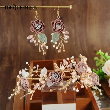 

TOPQUEEN Bridal Headpieces for Wedding Formal Headbands for Women Bridal Hair Accessories Gold Wedding Tiaras HP187