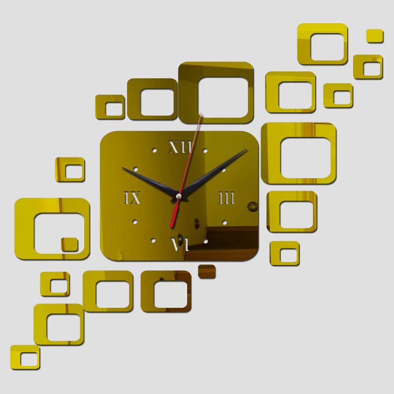 Новые акриловые часы для украшения дома кварцевые часы для гостиной безопасные современные дизайнерские большие цифровые часы Наклейка