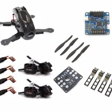 RC самолет Robocat 270 мм 3K Углеродное волокно мини Квадрокоптер LHI 2204 мотор 12A ESC Flip32 черный