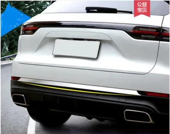 

Stainless Steel Rear Bumper Protector Guard Lid Molding Cover Trims For Porsche Cayenne 2018 2019