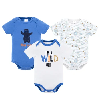 

Kavkas Baby Onesies Dino Baby Rompers Clothes Cartoon Cotton Baby Pajamas Romper Body Suit 0-12M Infant Baby Jumpsuits 3pcs Sets