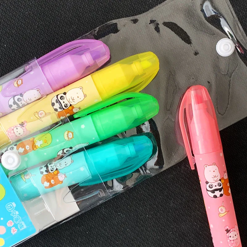 

5ps/pack Kawaii Sumikko Gurashi Highlighter Paint Marker Pen Drawing Liquid Chalk Stationery School Office Supply Kids Gift